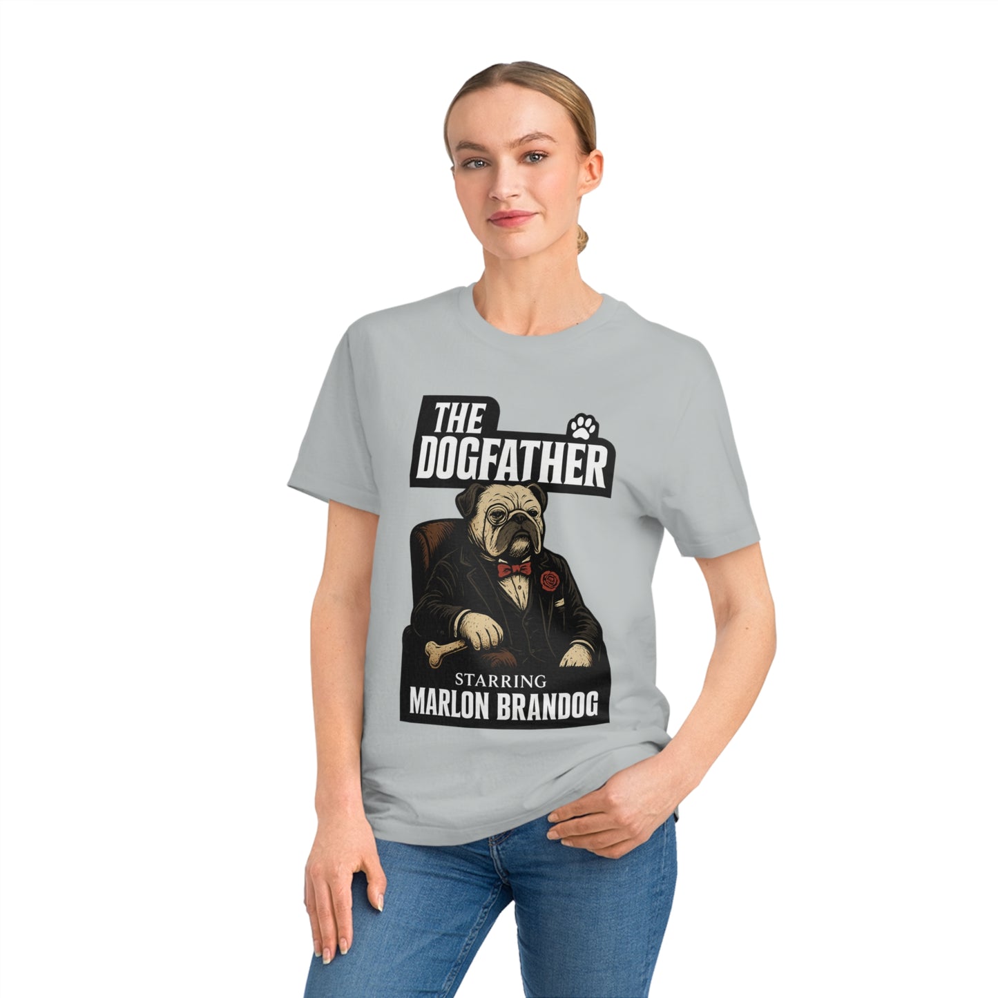 THE DOGFATHER - Organic Cotton Unisex T-Shirt for Dog-Loving Moviegoers