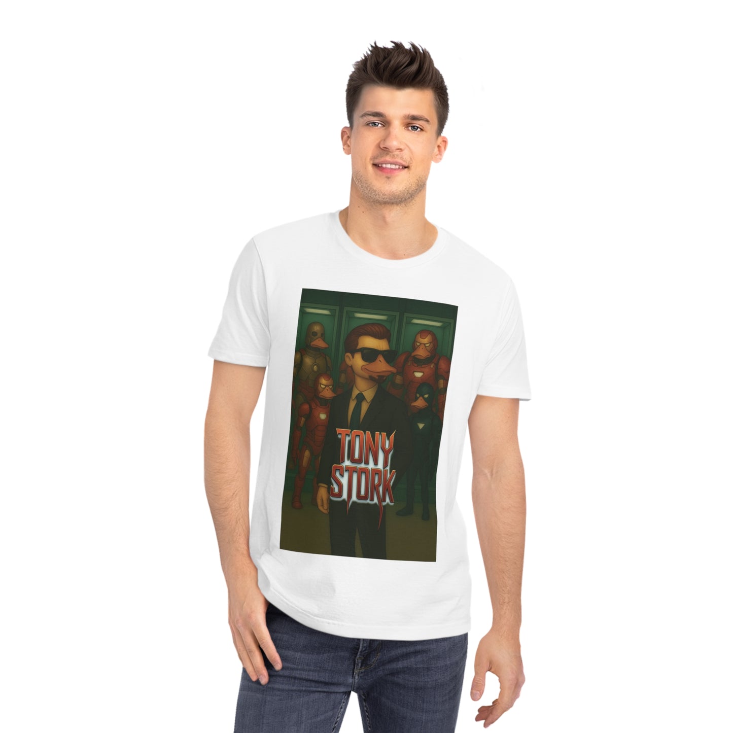 TONY STORK - Organic Cotton Unisex T-Shirt for Birdwatching Superheroes