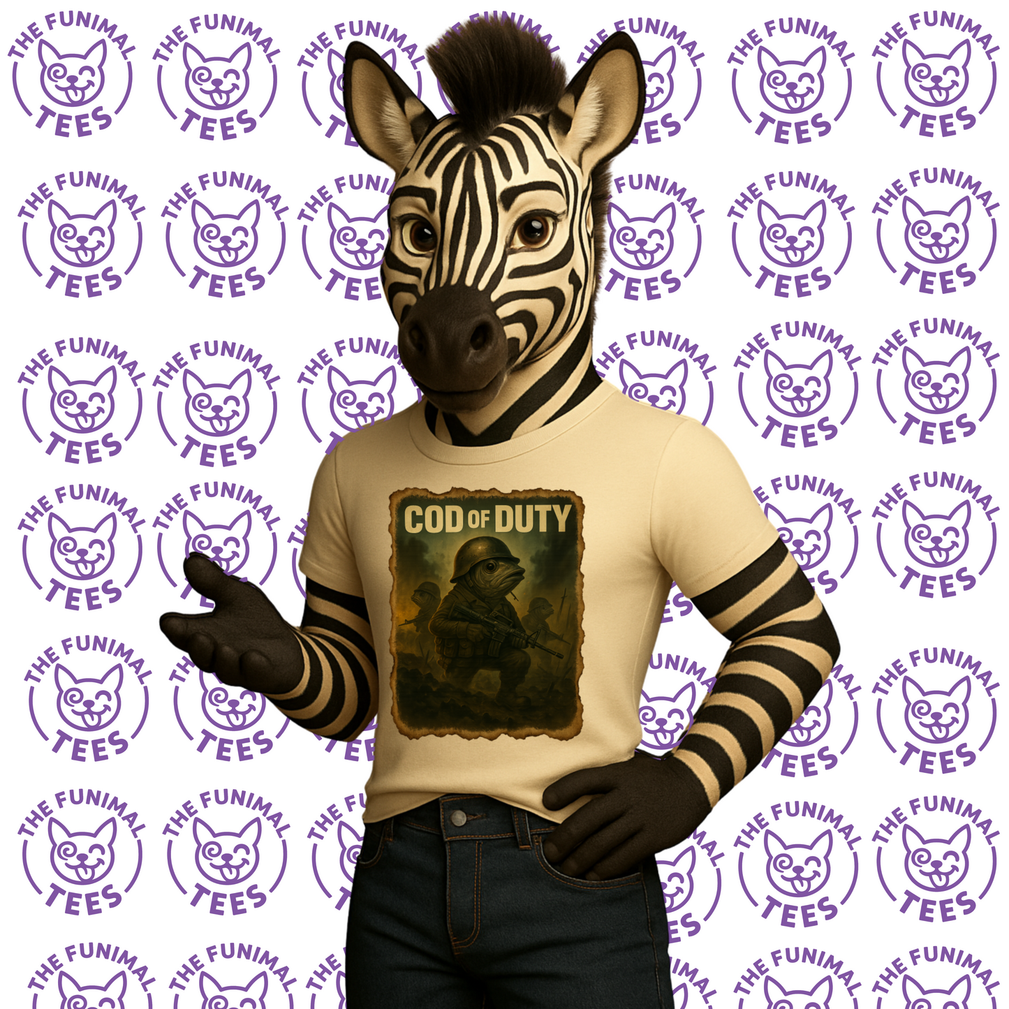 COD OF DUTY - Organic Cotton Unisex T-Shirt for Gaming Fish Enthusiasts