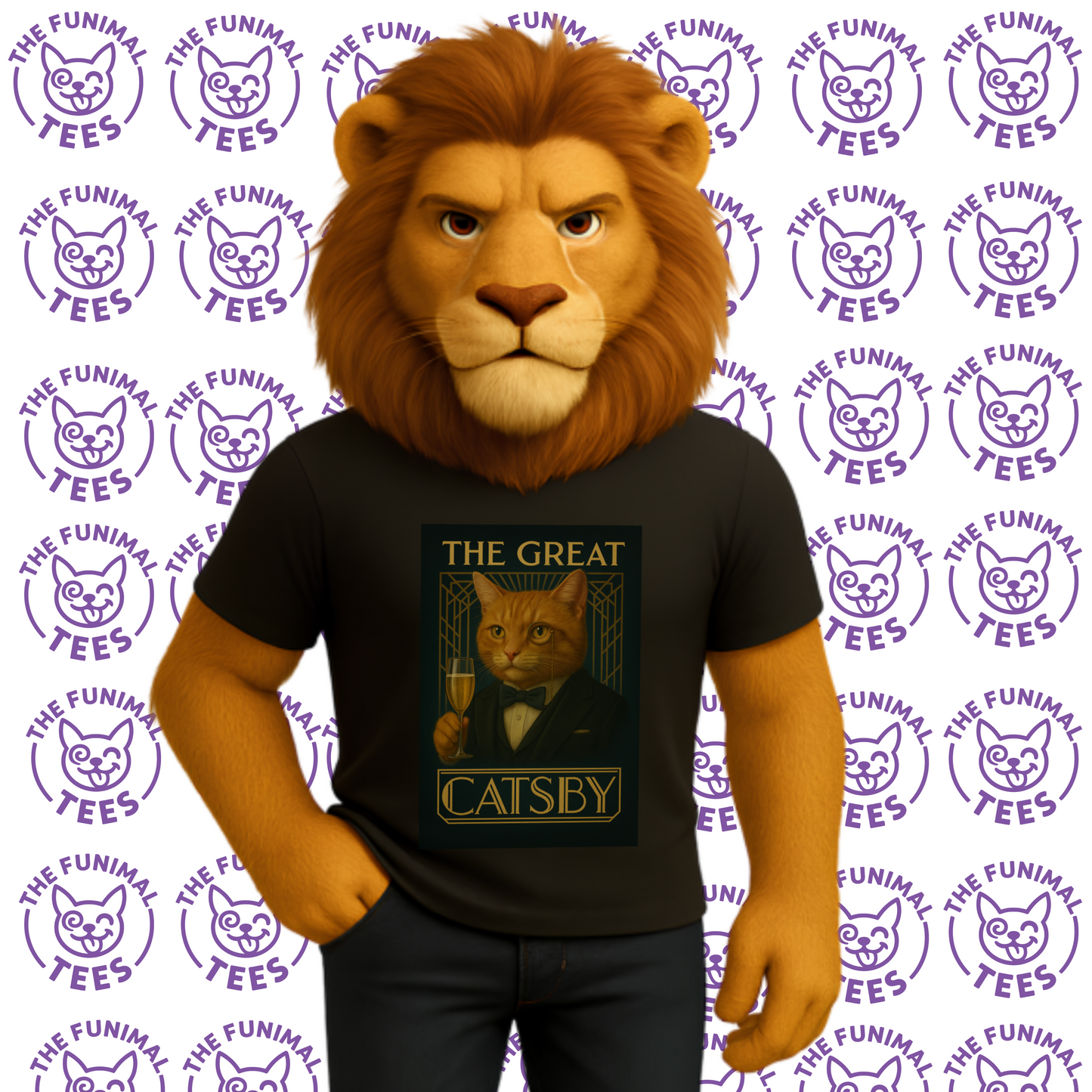 THE GREAT CATSBY - Organic Cotton Unisex T-Shirt for the Rich Cat