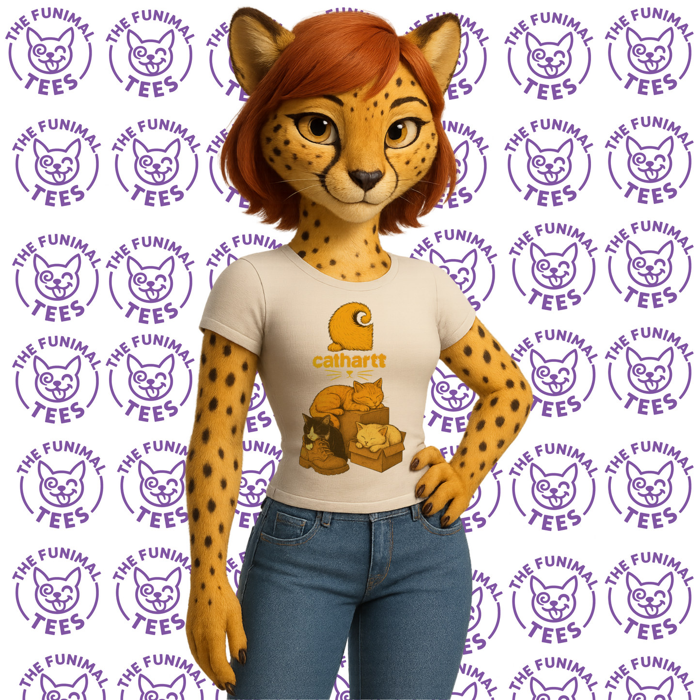 CATHARTT - Organic Cotton T-Shirt For The Worker Cat