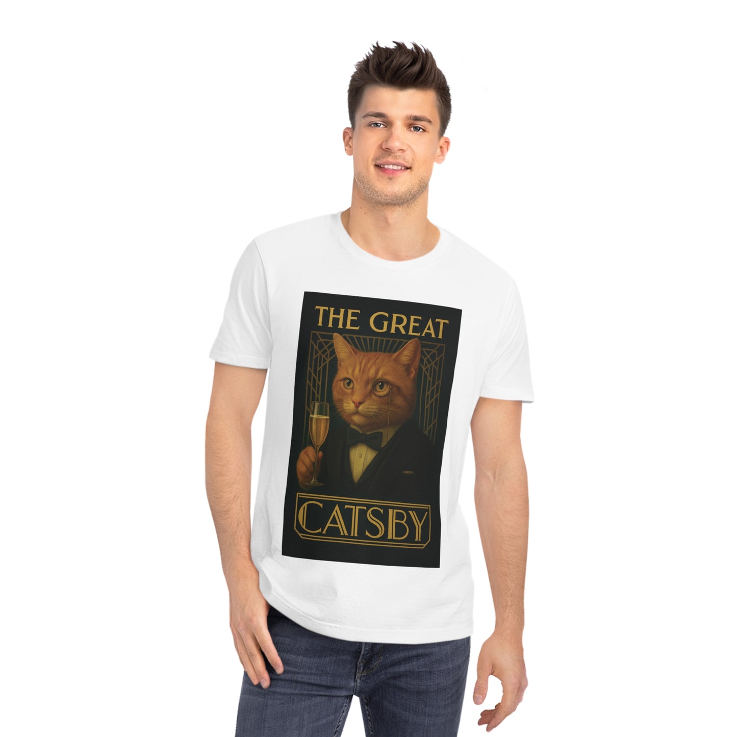THE GREAT CATSBY - Organic Cotton Unisex T-Shirt for the Rich Cat