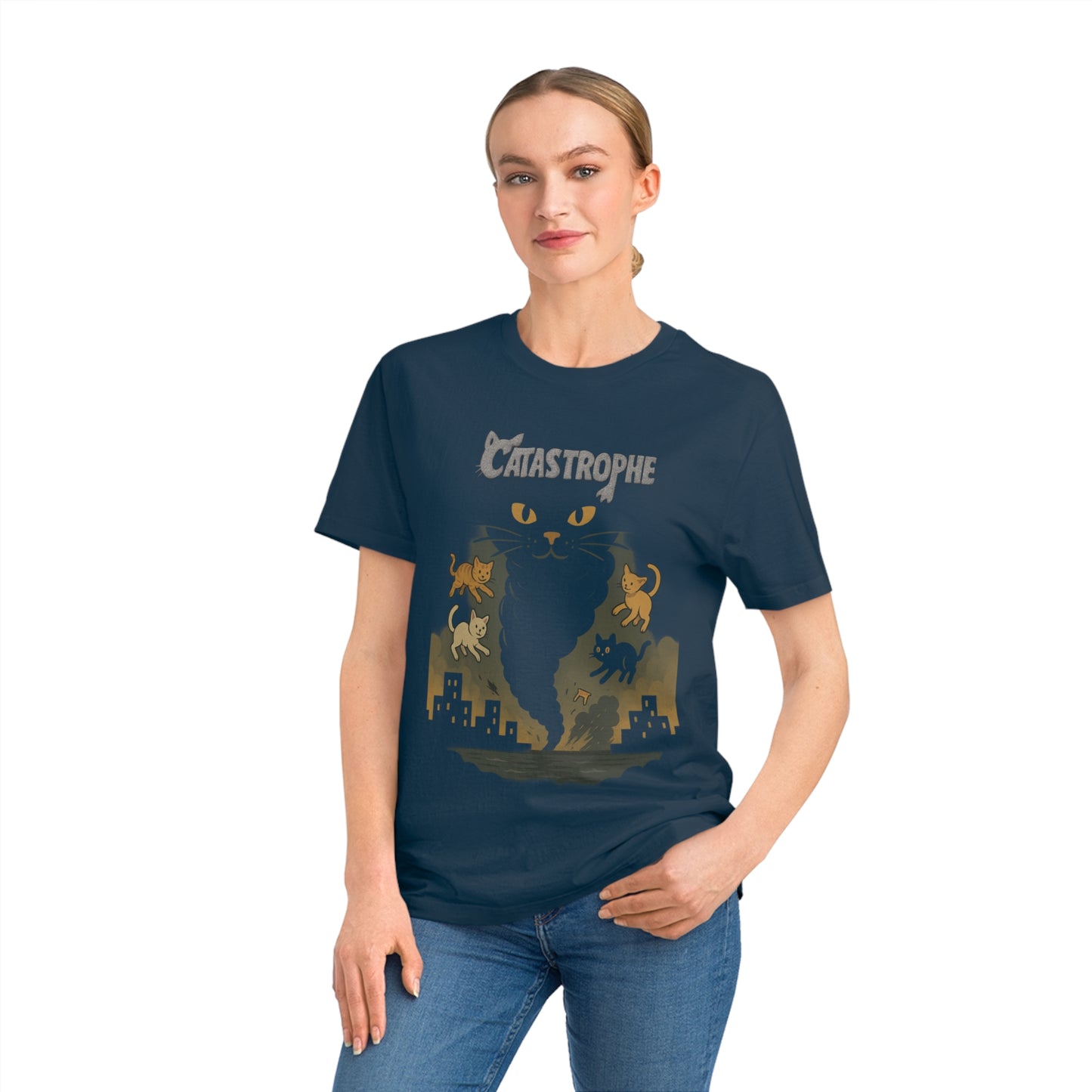 CATASTROPHE - Organic Cotton Unisex T-Shirt for Troublemaker Cat Owners