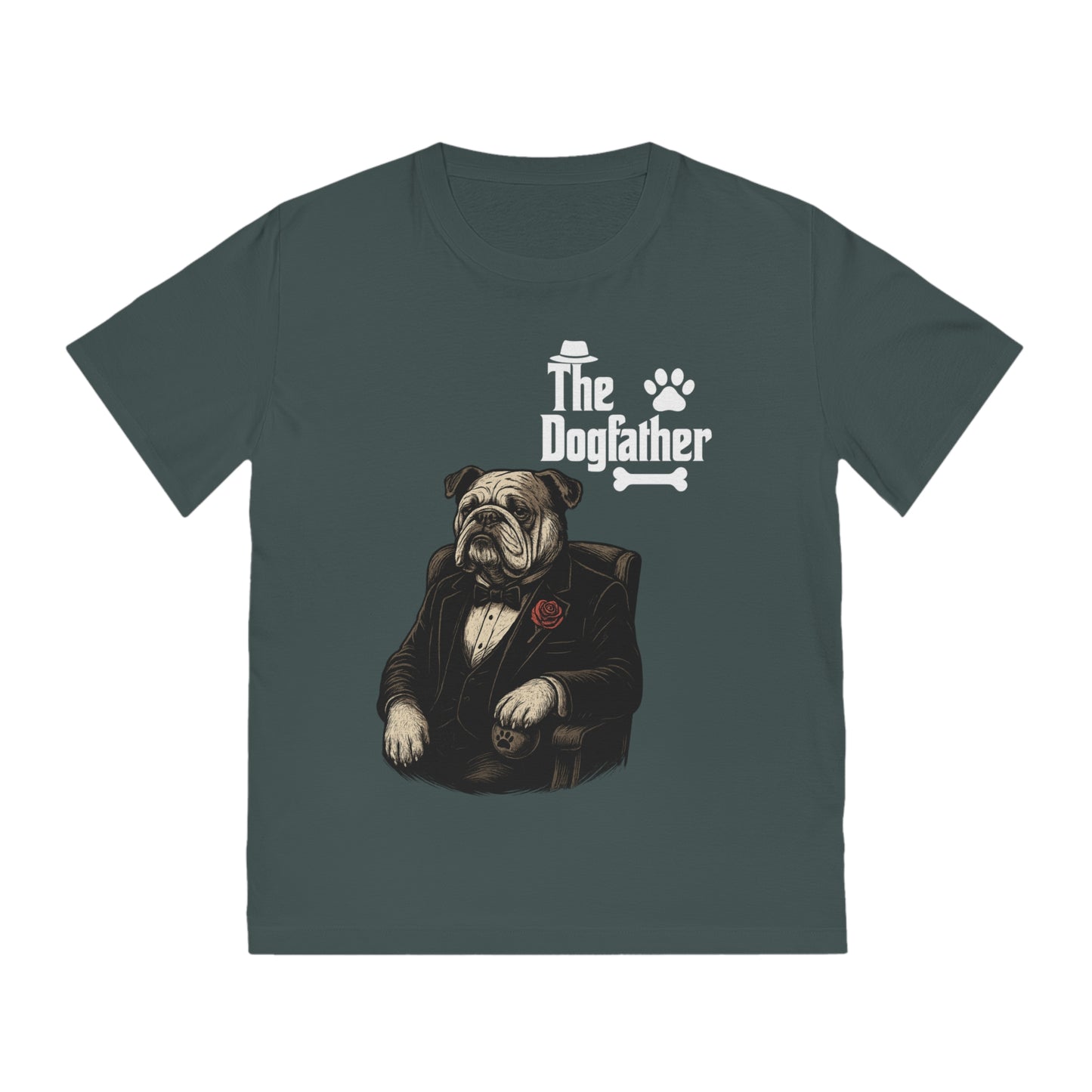 THE DOGFATHER - Organic Cotton Unisex T-Shirt for Dog-Loving Moviegoers