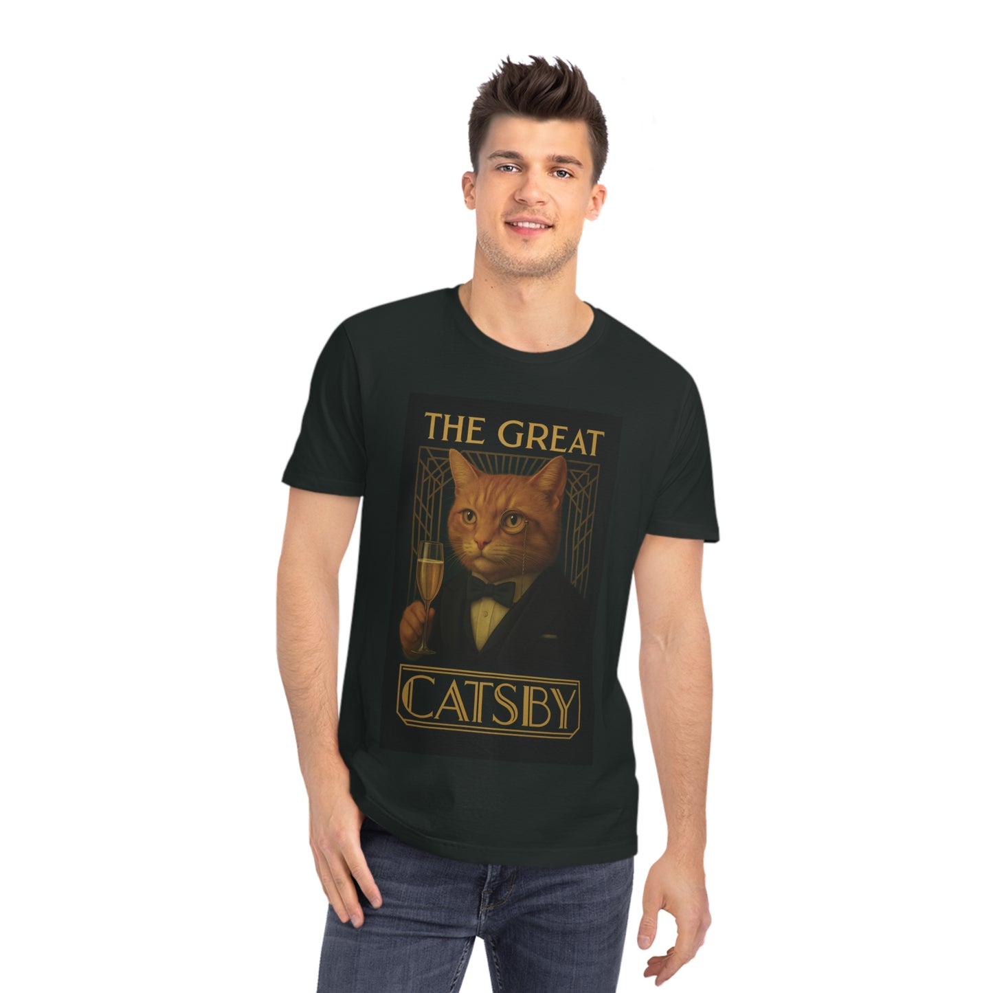THE GREAT CATSBY - Organic Cotton Unisex T-Shirt for the Rich Cat