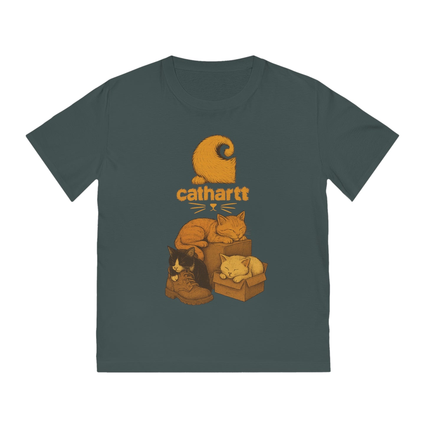 CATHARTT - Organic Cotton T-Shirt For The Worker Cat