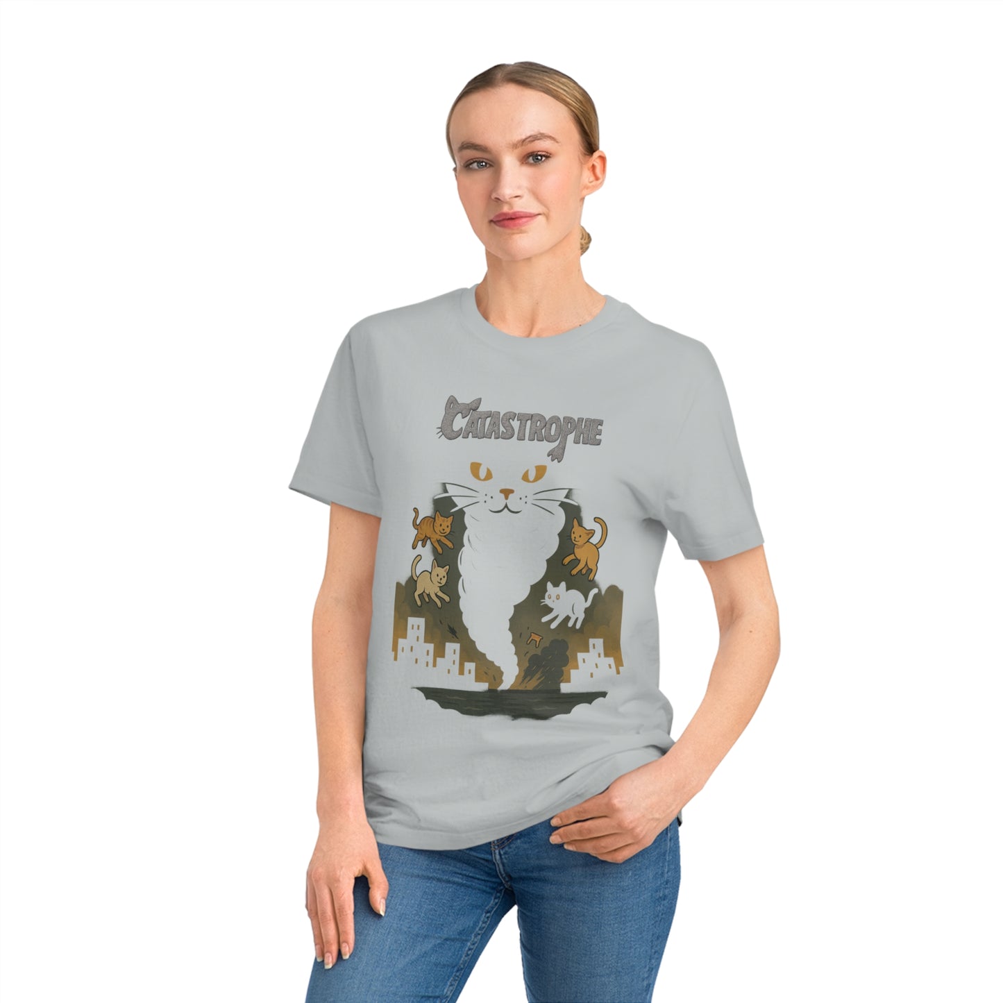 CATASTROPHE - Organic Cotton Unisex T-Shirt for Troublemaker Cat Owners