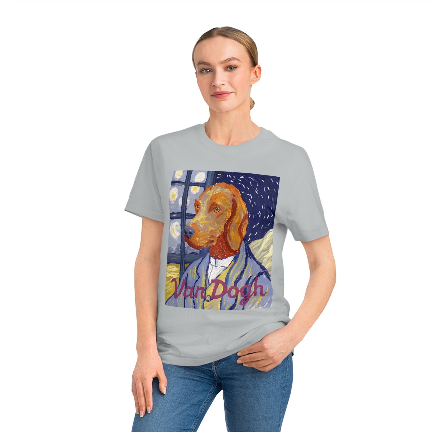 VAN DOGH - Organic Cotton Unisex T-Shirt for Art-Loving Dog Owners