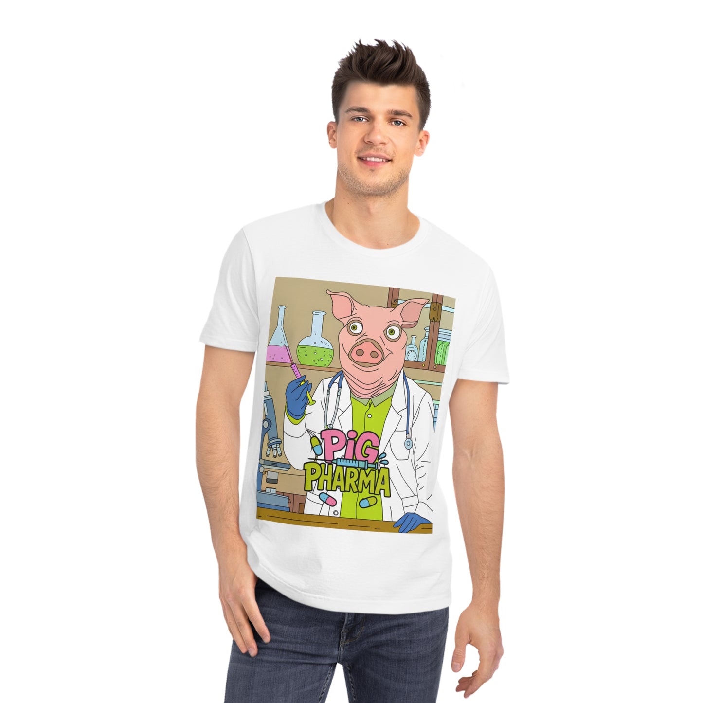 PIG PHARMA - Organic Cotton Unisex T-Shirt for Piggy's Lovers