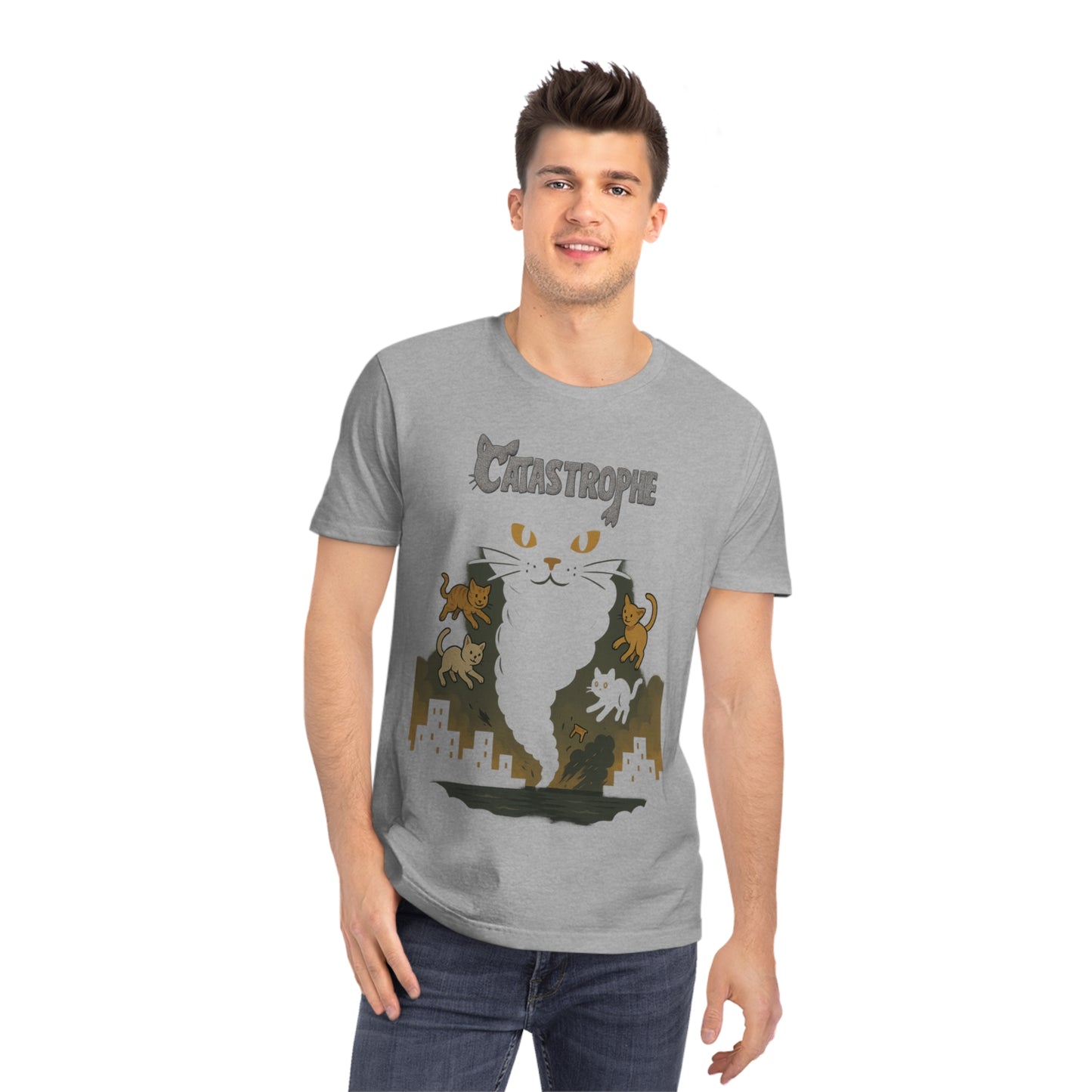 CATASTROPHE - Organic Cotton Unisex T-Shirt for Troublemaker Cat Owners