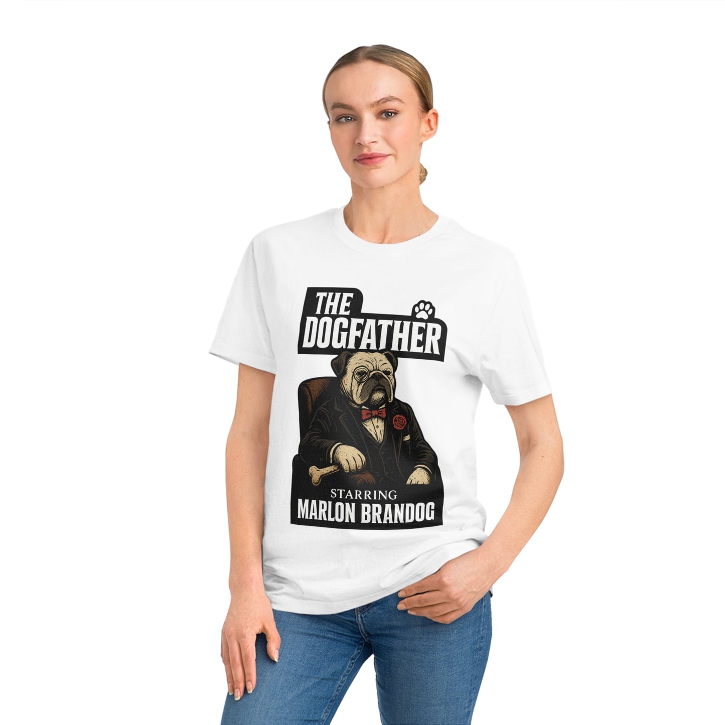 THE DOGFATHER - Organic Cotton Unisex T-Shirt for Dog-Loving Moviegoers