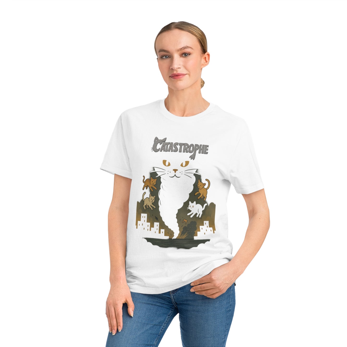 CATASTROPHE - Organic Cotton Unisex T-Shirt for Troublemaker Cat Owners