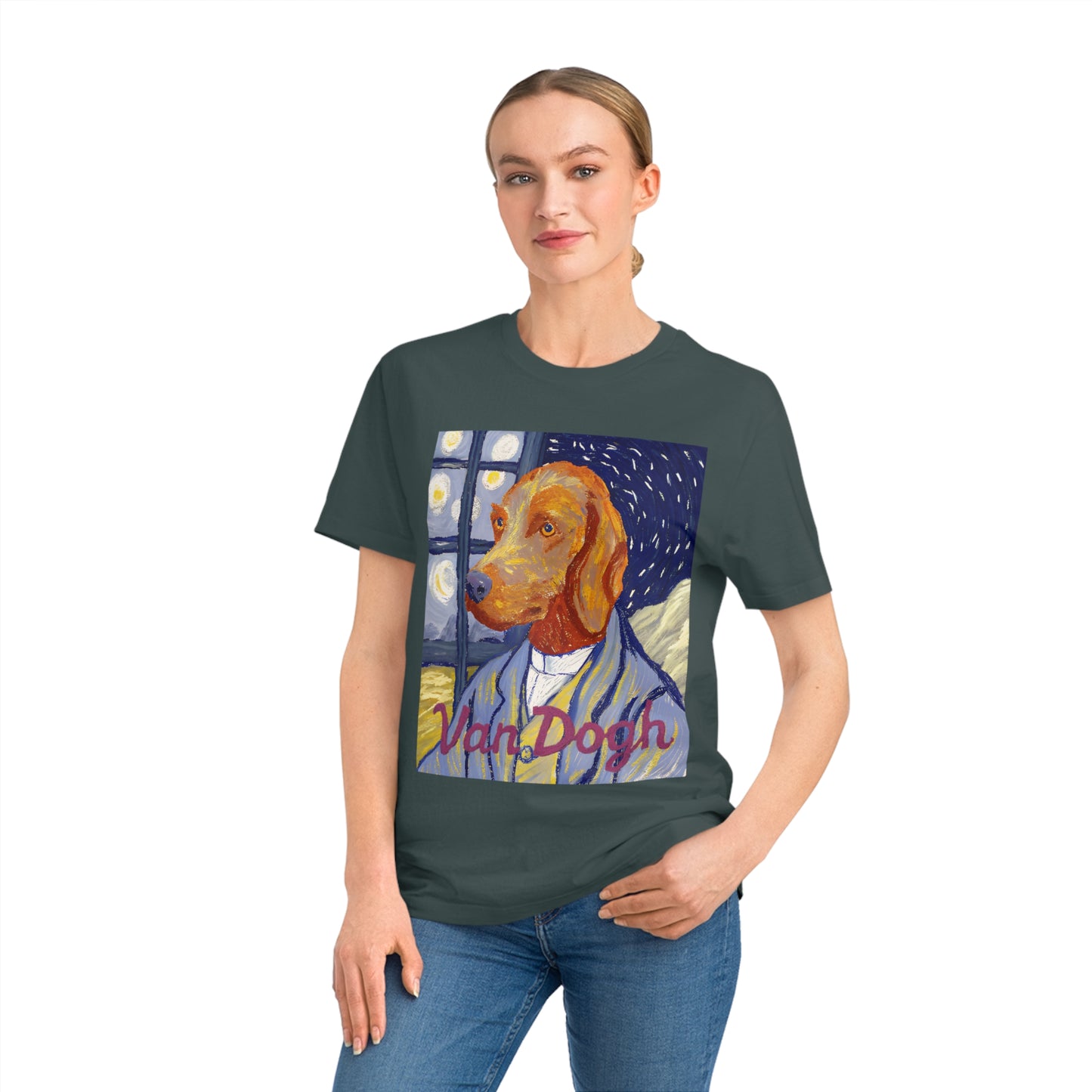 VAN DOGH - Organic Cotton Unisex T-Shirt for Art-Loving Dog Owners