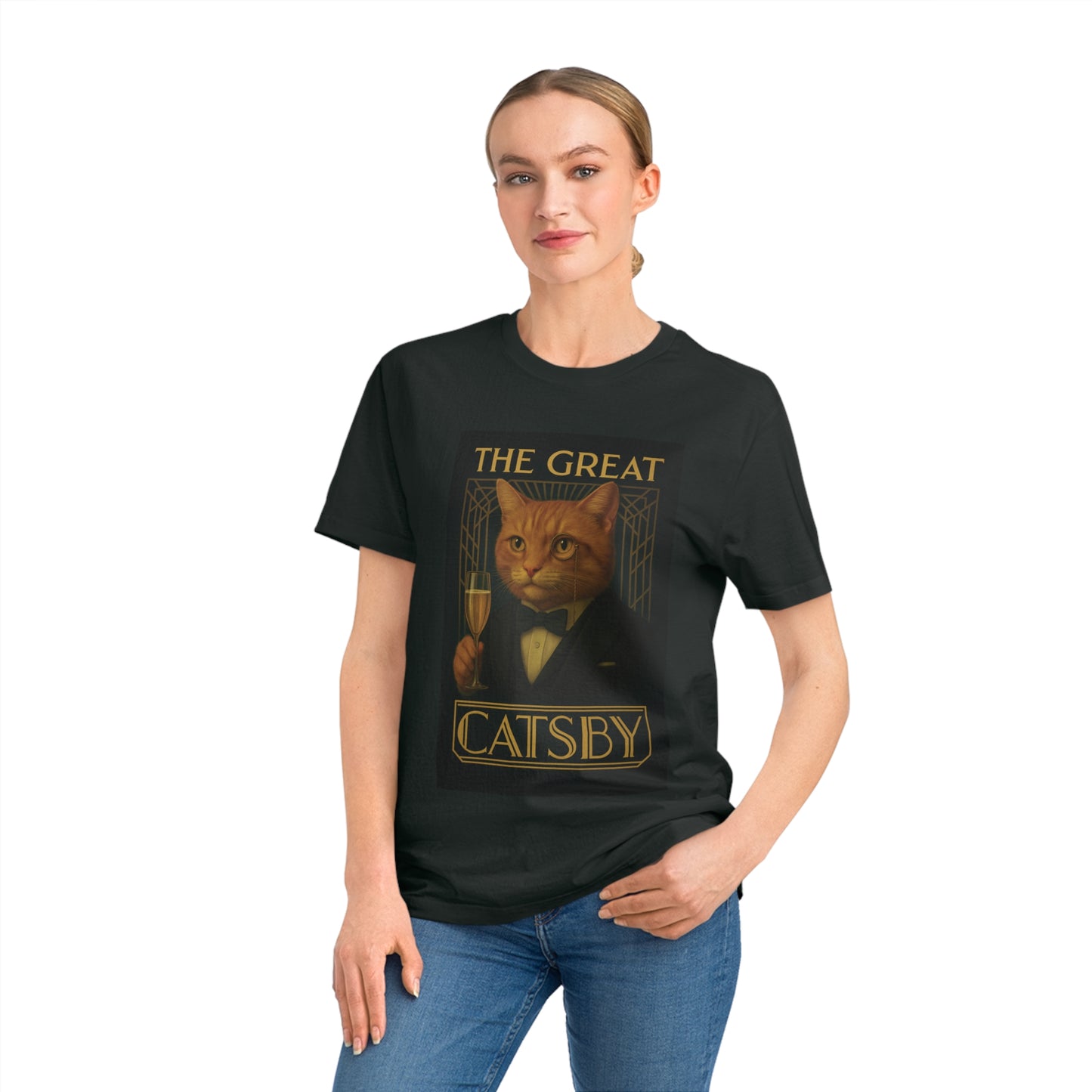 THE GREAT CATSBY - Organic Cotton Unisex T-Shirt for the Rich Cat